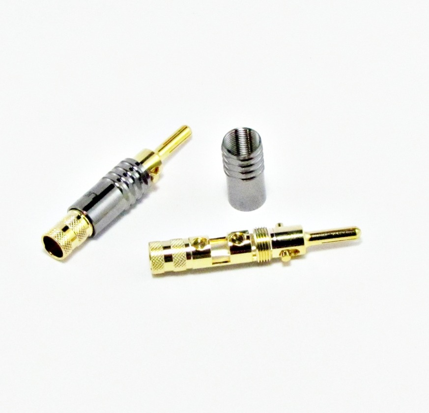 Hicon Bananenstecker - verriegelbar - vergoldet – Bild 5