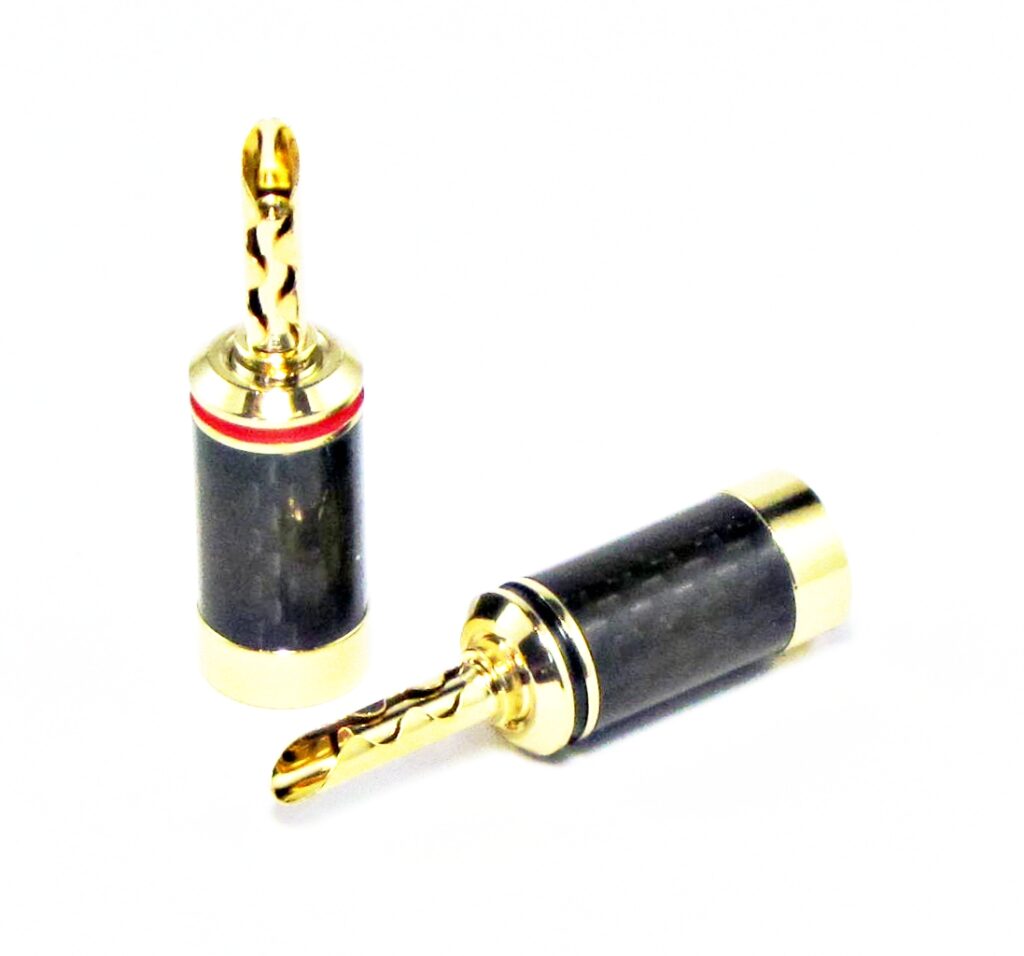 Hohlbananenstecker vergoldet