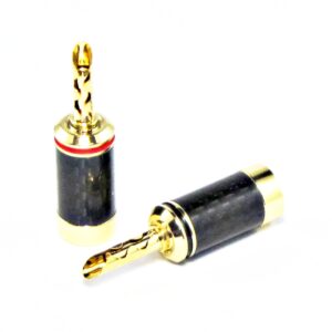 Hohlbananenstecker vergoldet