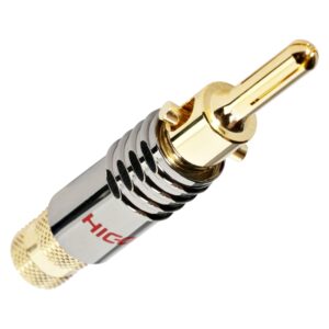 Hicon Bananenstecker - verriegelbar - vergoldet